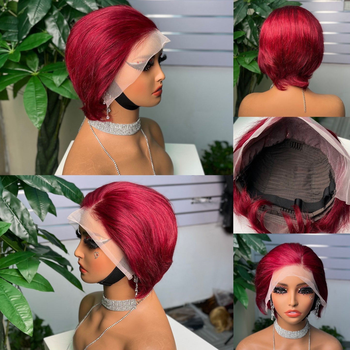 Wig Female Medium Long Hair Parted Korean Style Without Bangs 13x4 Front Lace Hair Real Hair