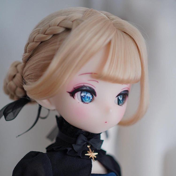 BJD wig braid double ponytail shape milk soft silk 3 points 4 points 6 points doll SD wig set factory wholesale