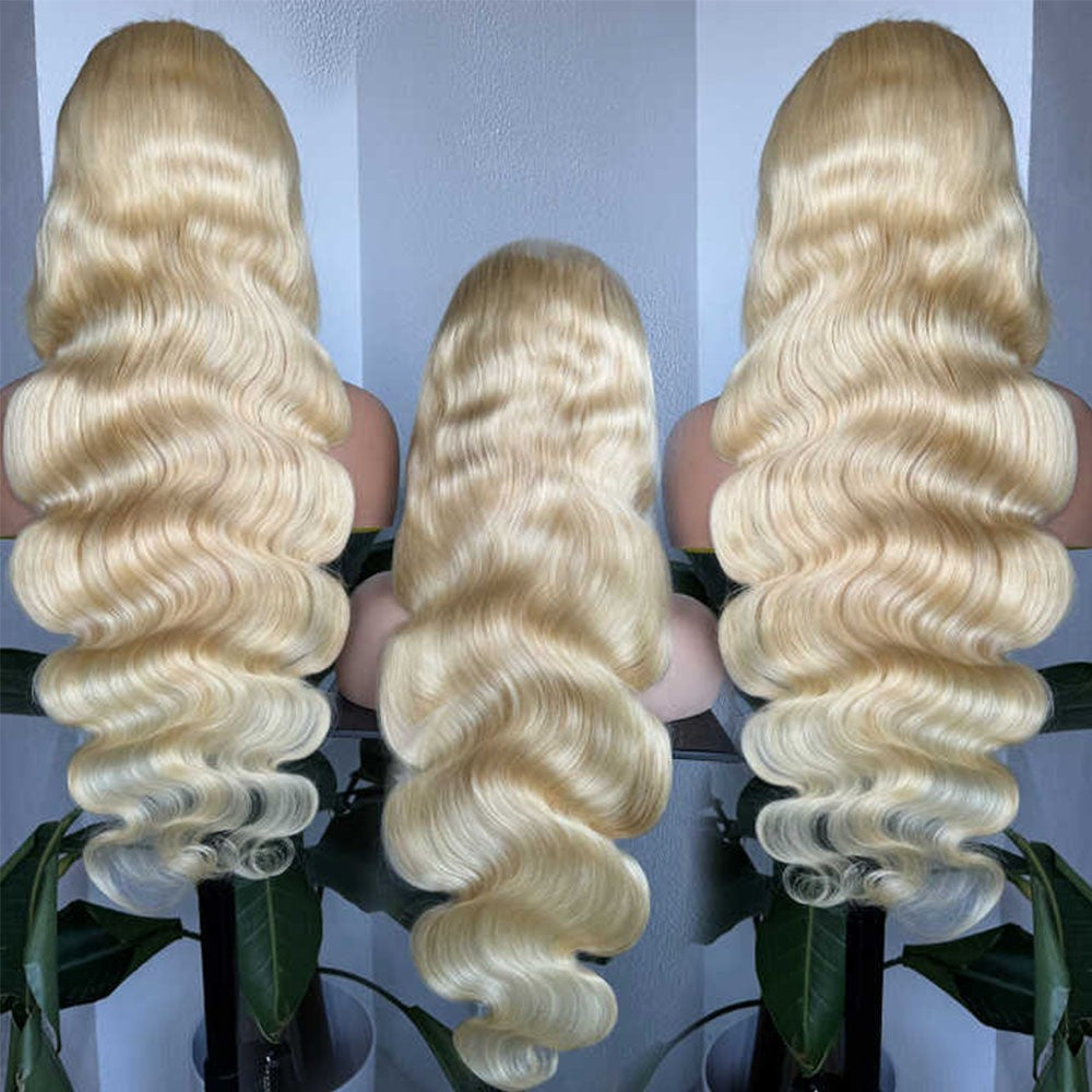 Raw Hair Body Wave 613# 13x4 Frontal Wig Human Hair