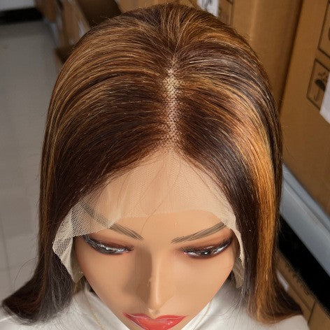 13*4 Straight Lace Frontal Wigs Highlight Real Hair