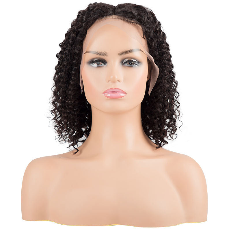Hot Sale Human Hair 13*4 Hand-woven Lace Hair Head Covering Real Hairhair Curly Hair Manufacturer Wigs Wholesale