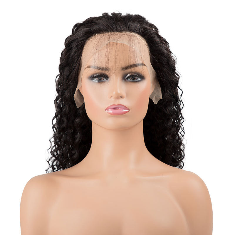 Hot Sale Curly Real Hair Small Curls 13*4 Real Hair Lace Head Cover Hair Wig