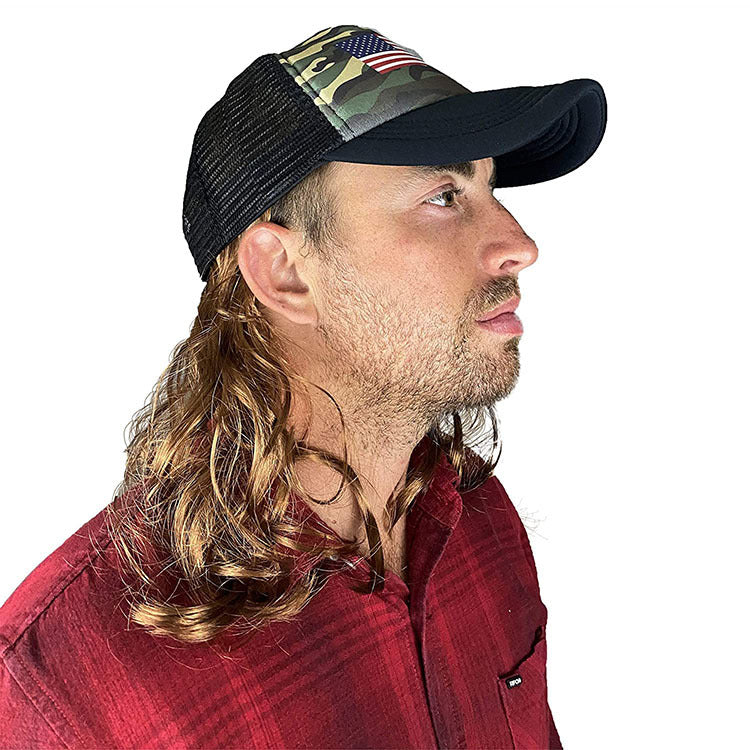 Guangzhou Factory Wholesale Hat With Hair Wig For Men Women
