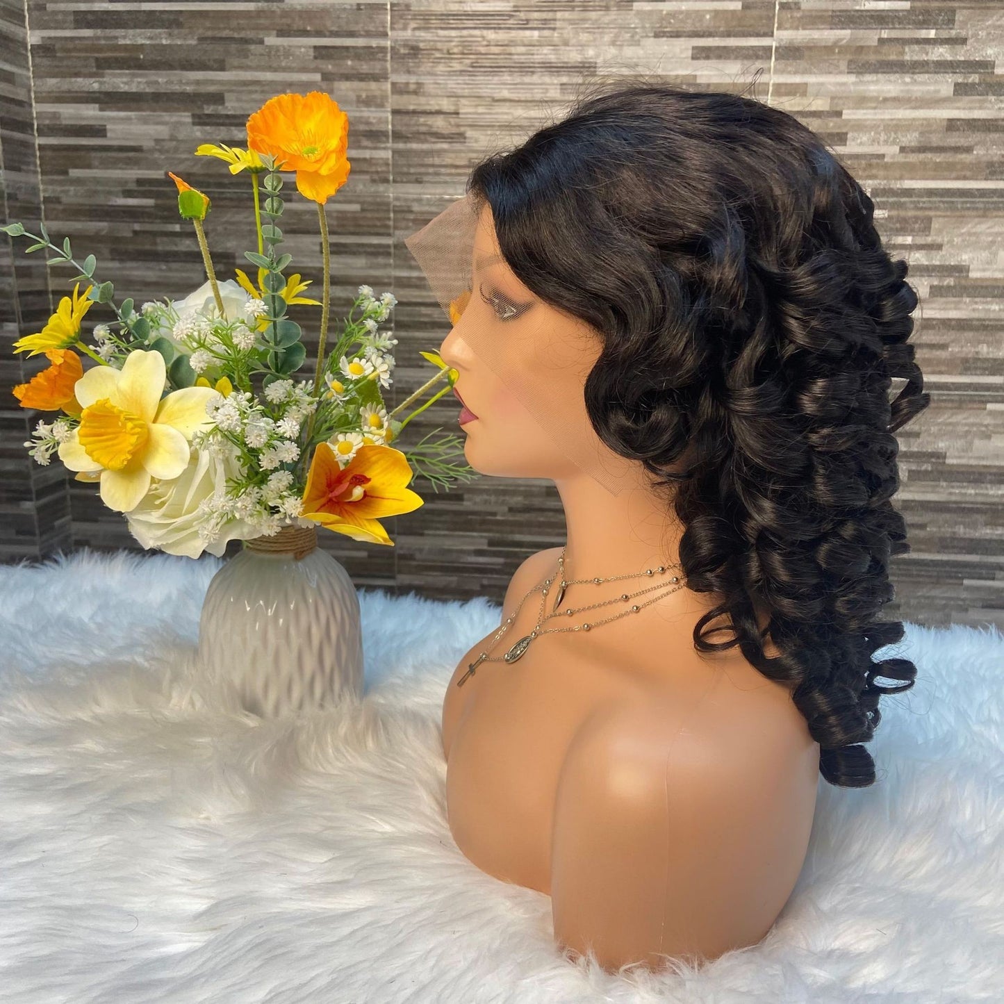 13x4Lace Loose Wave Wig 12A Front Lace Wig 100% Real Hair Natural Color