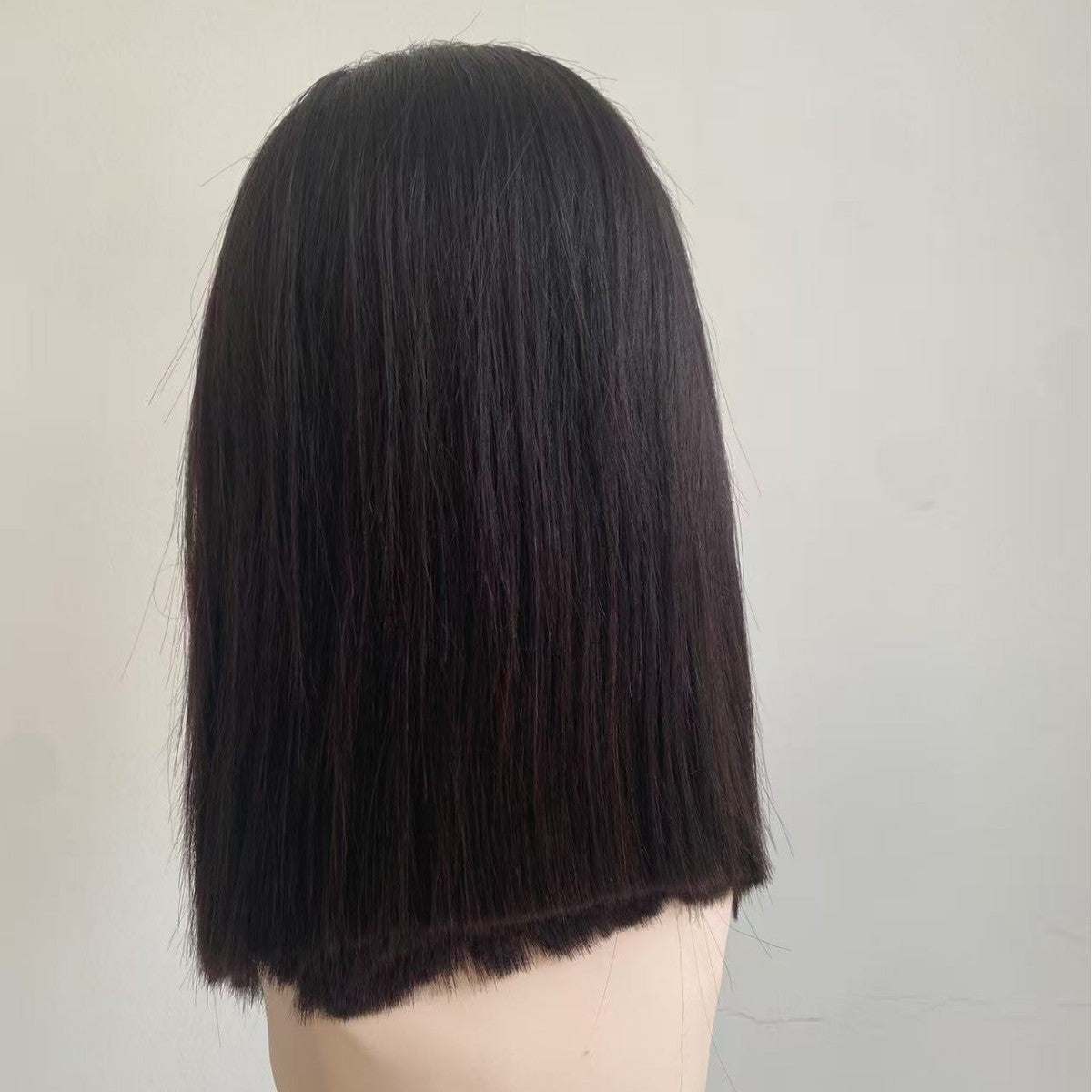 Wigs Real Hair Short Straight Head Front Lace Human Hair Wigs Bone Straight