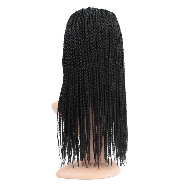 Hand Rubbed Dirty Braids High Temperature Silk Braids Front Lace Head Covering Wigs