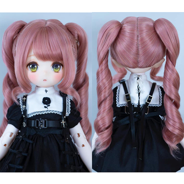 BJD wig double ponytail soft high temperature silk six points three points four points sewing double ponytail sd wig bjd doll 3 points