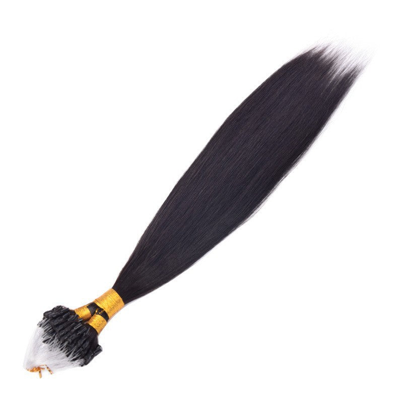 Wig made from real human hair fishline hair extensions seamless hair extensions