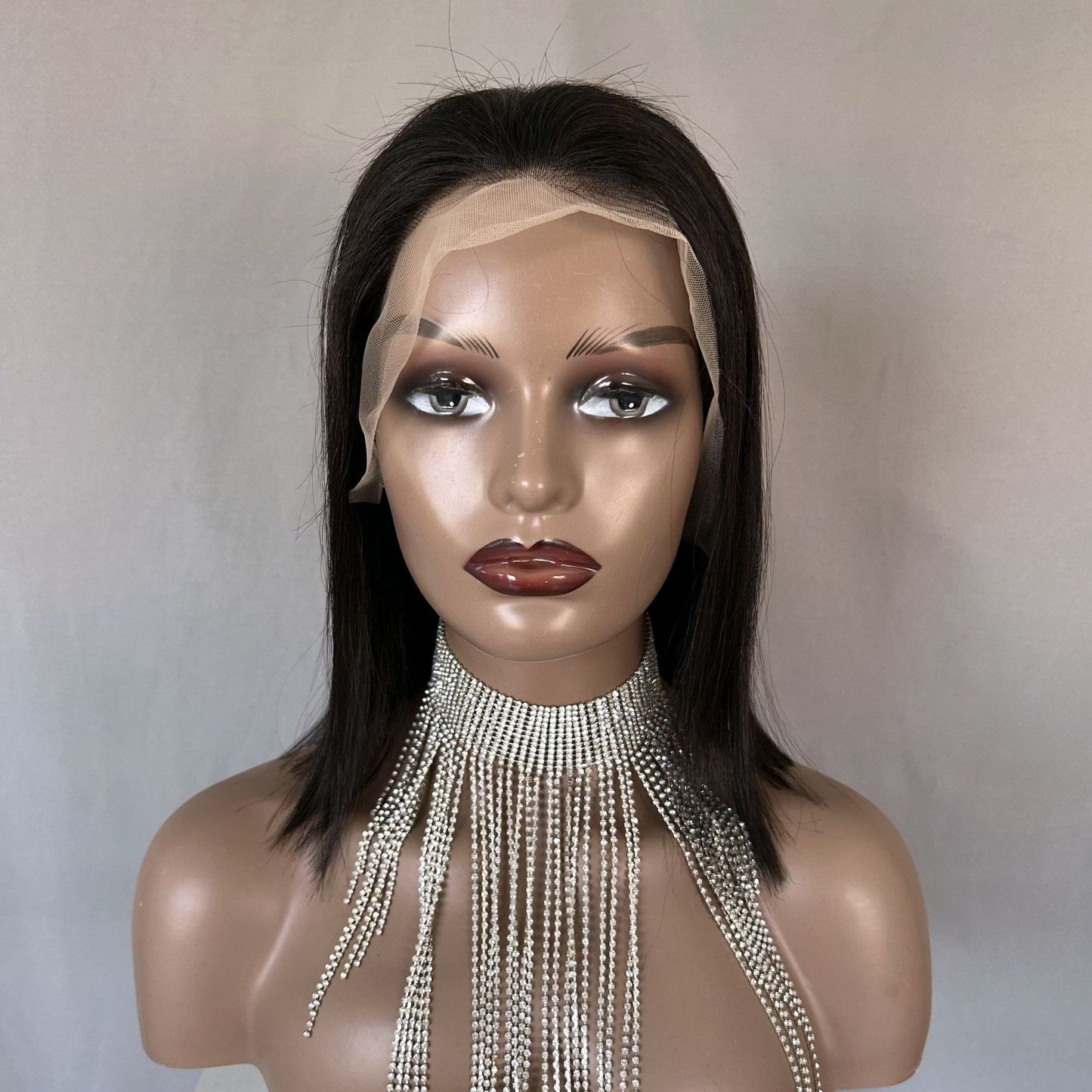 13x4 Bob Wig Human Hair Wig bob Head Real Hair Black Wig