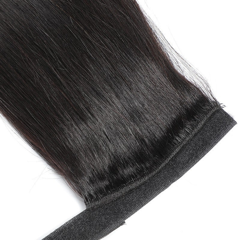 HUMAN HAIR Real Hair Wig velcro Ponytail WRAP PONYTAIL