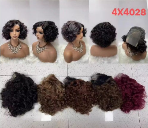 4x4 Lace Double Drawn Bouncy Wig 100% Human Hair