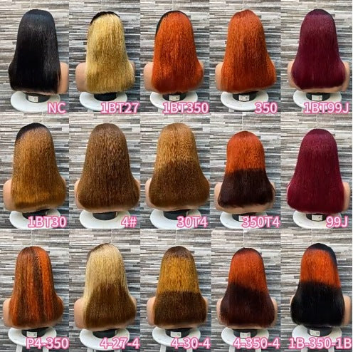 Color bob Front Lace Wig Head Covering 13x4 Lace Frontal Wig