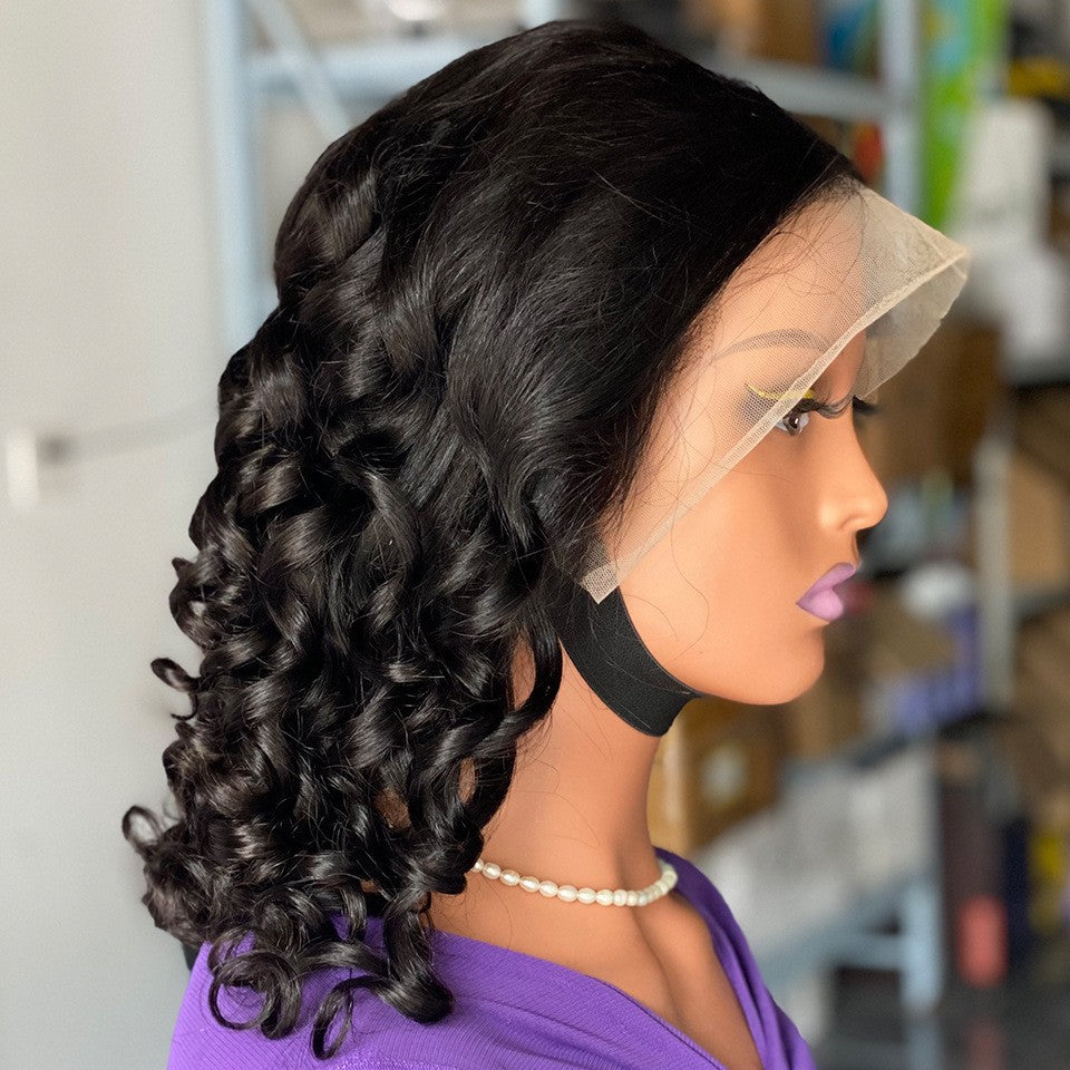 Bouncy Curl Human Hair Wigs Real Human Hair