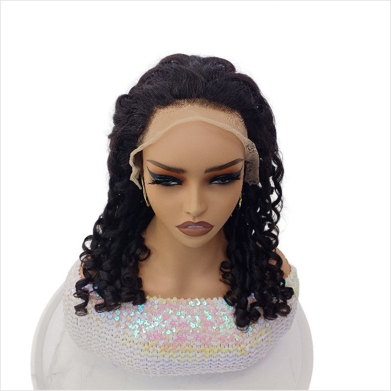 Human Hair Fumi Curly 13x4 Lace Front Wig Real Hair Headgear