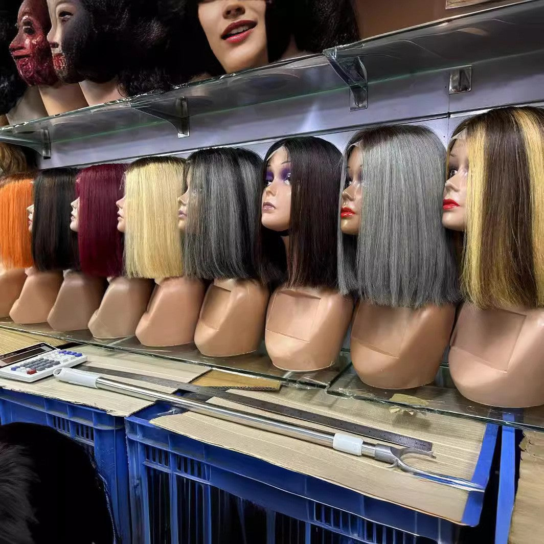 Bone Straight 2x6 Lace bob Wig Human Hair Double Drawn
