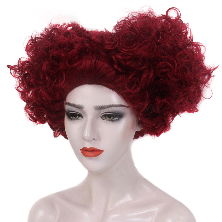 Alice in Wonderland Red Queen Headpiece Halloween Witch Wig