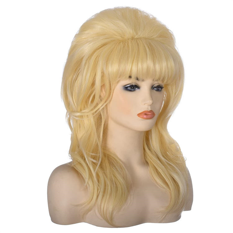 Housewife 1950s-1970s Dolly Parton golden retro wig set