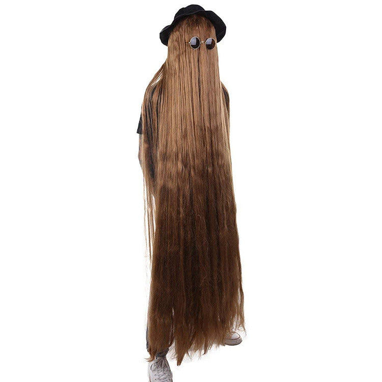 1 Meter Long Special Exaggerated European and American Cos Chemical Fiber Wig Custom Factory Cousin ITT Addams Family