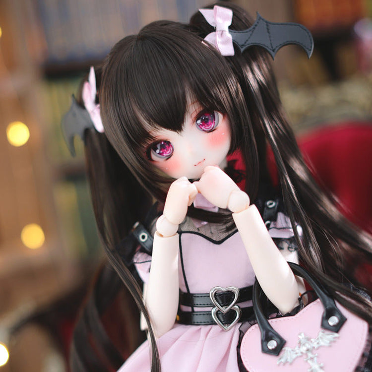 BJD Wig Factory Double Ponytail 3 Points BJD Doll Headgear Milk Soft Silk 3 Points 4 Points 6 Points High Temperature Silk Wig