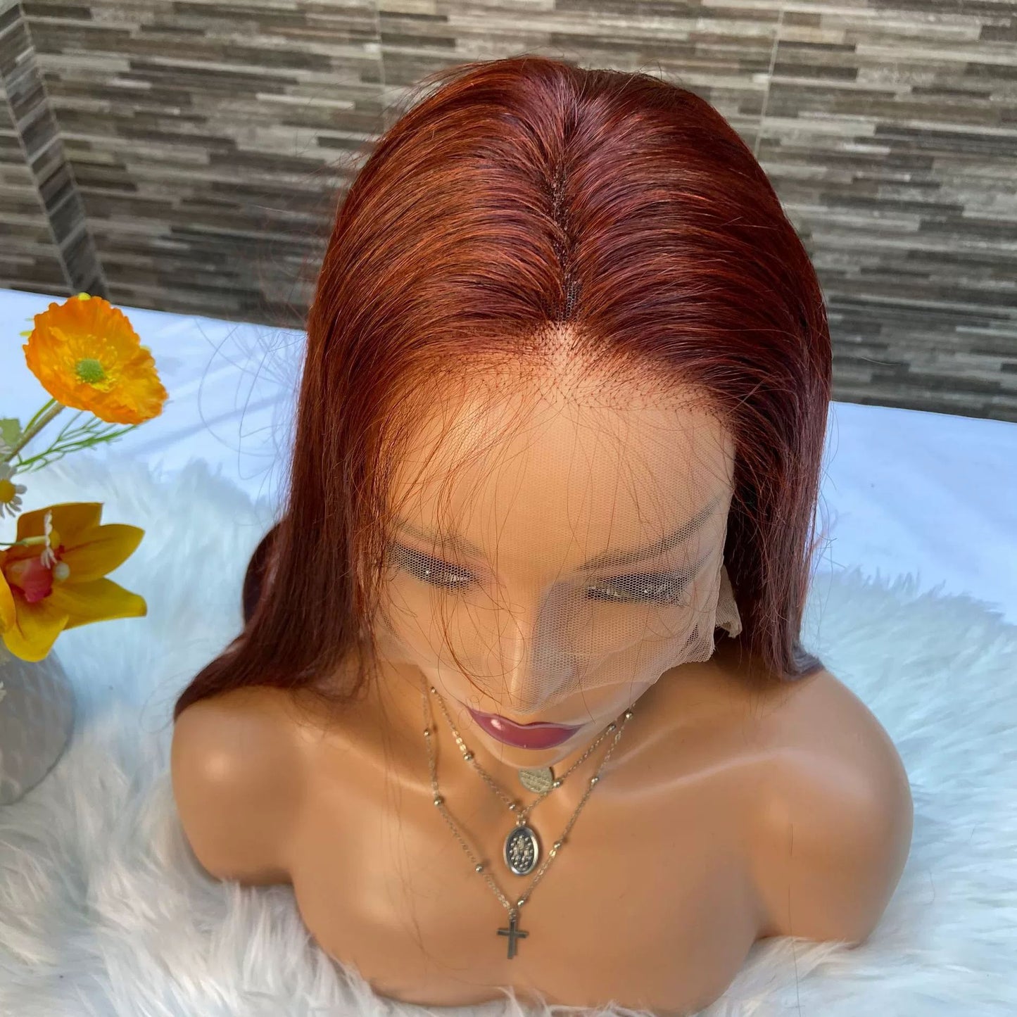 13*4 Lace 100%human Hair Real Hair Front Lace Headgear Real Hair