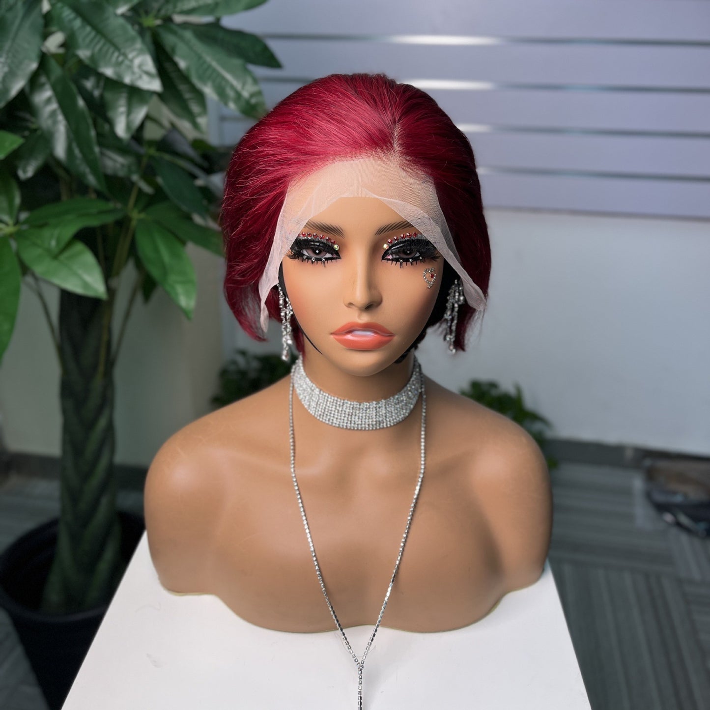 Wig Female Medium Long Hair Parted Korean Style Without Bangs 13x4 Front Lace Hair Real Hair