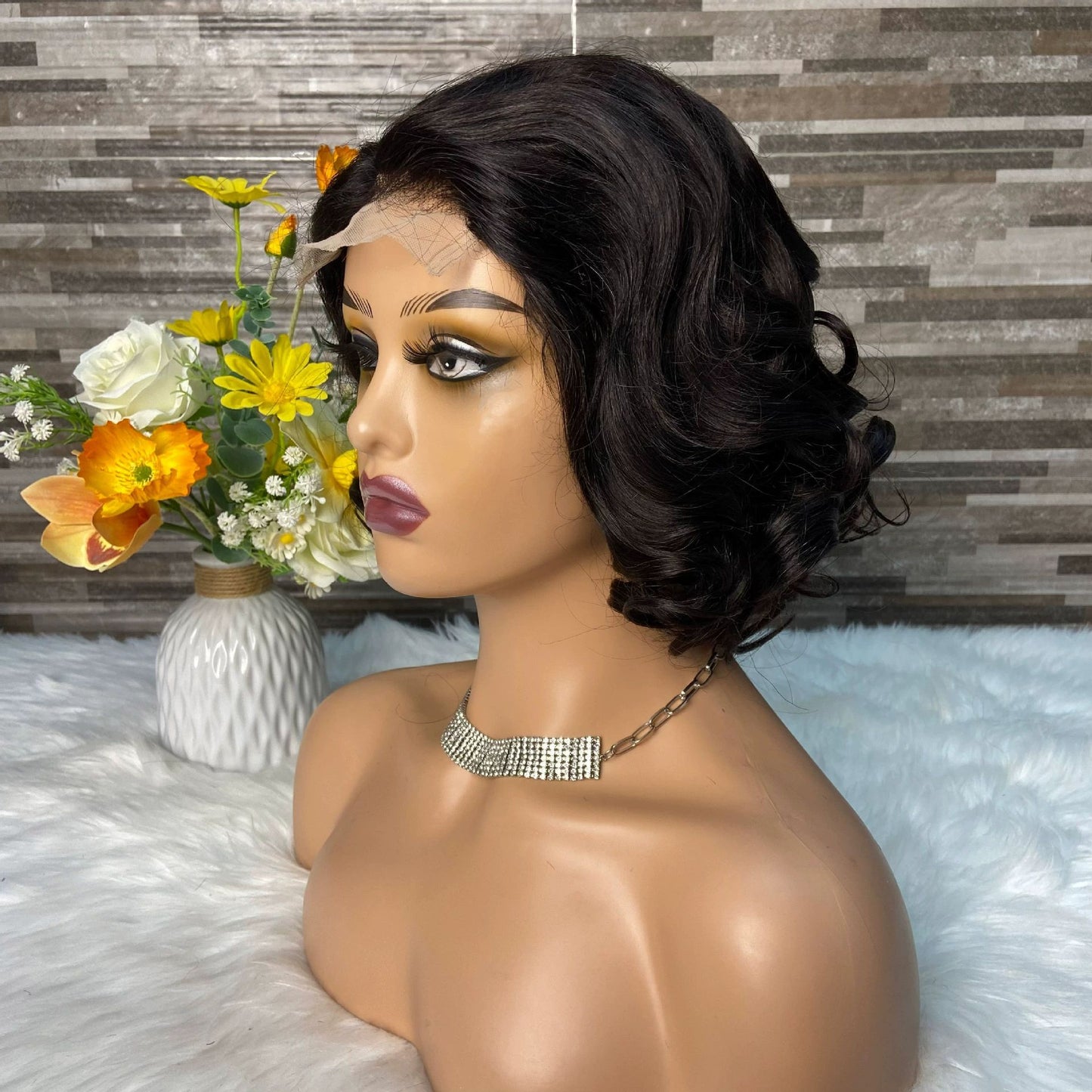 bob Human Hair Wigs Loose Wig 4*4lace Wig Real Hair Short Hair bob Head