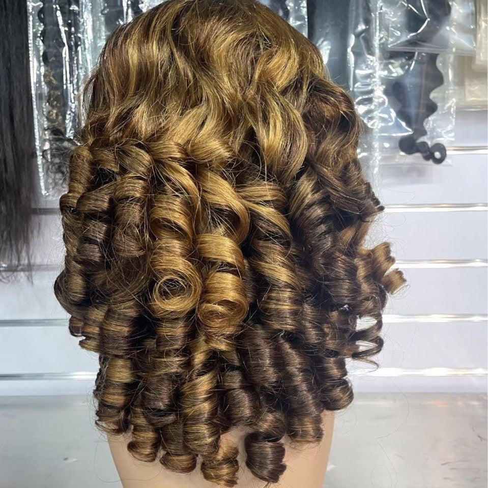 13x4 Fumi Wig Double Drawn Wig 100%human Hair Cross-border Real Hair
