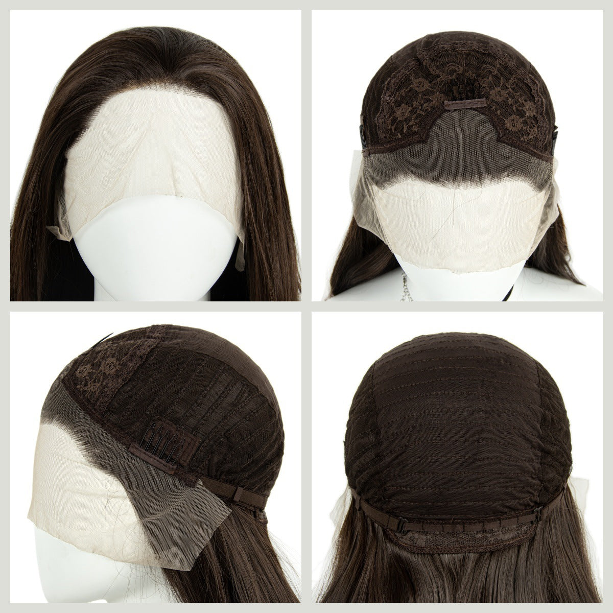Synthetic Wigs with Front Allace Simulation Hand Hook Chemical Fiber Ladies Wig