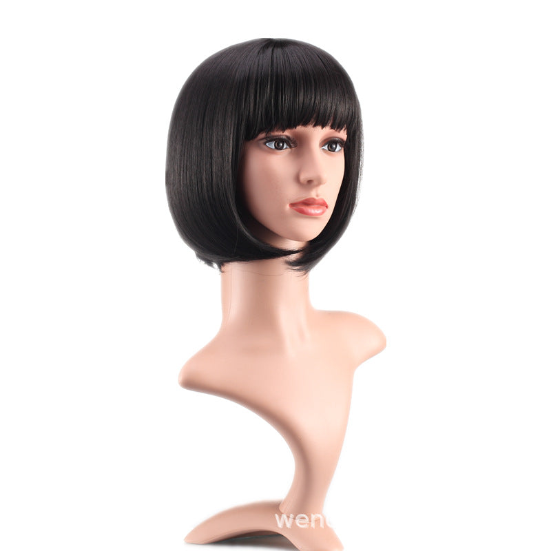 Hot New Female Straight Hair Wigs Whole Top Hair Chemical Fiber Hair bob Wig