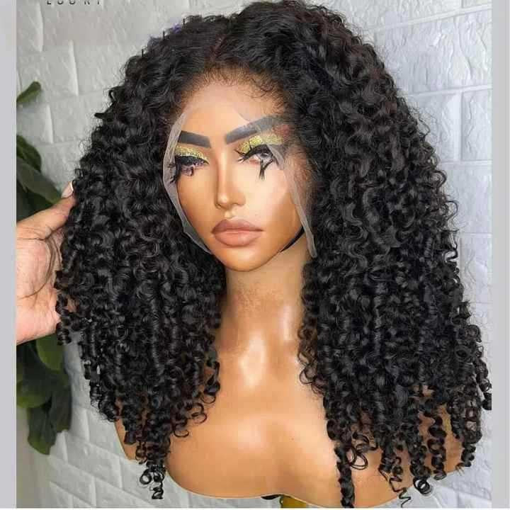 Deep Curl Lace Front Wigs Wholesale Front Lace Curl Real Hair Headgear