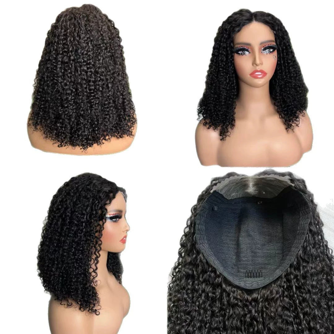 5x5 Pixie Curly Glueless Wig 100% Human Hair Real Hair