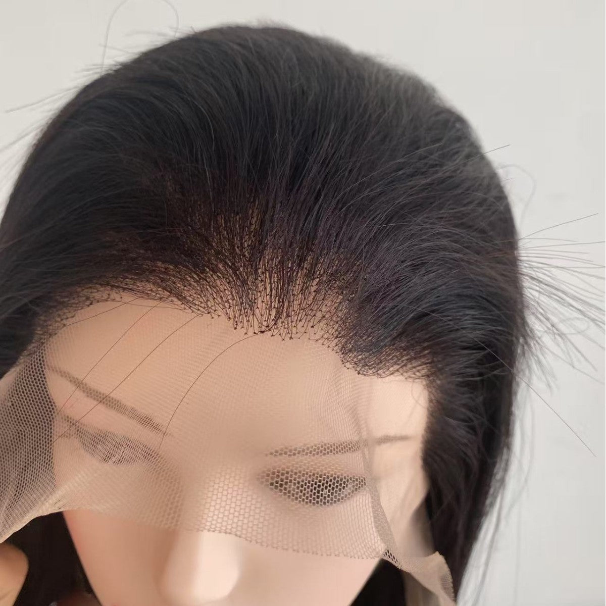Wigs Real Hair Short Straight Head Front Lace Human Hair Wigs Bone Straight