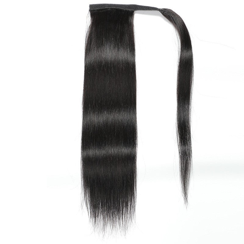 HUMAN HAIR Real Hair Wig velcro Ponytail WRAP PONYTAIL
