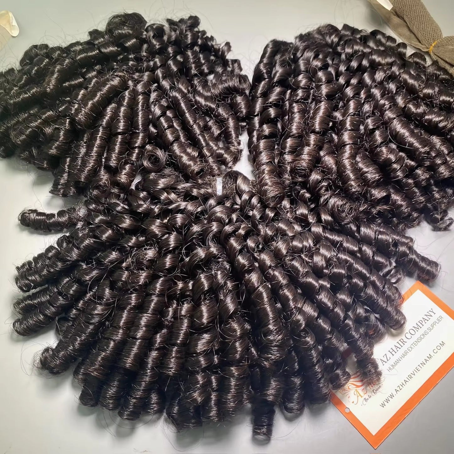 Super Double Drawn Noodle Curl Hot Models Real Human Hair Wig