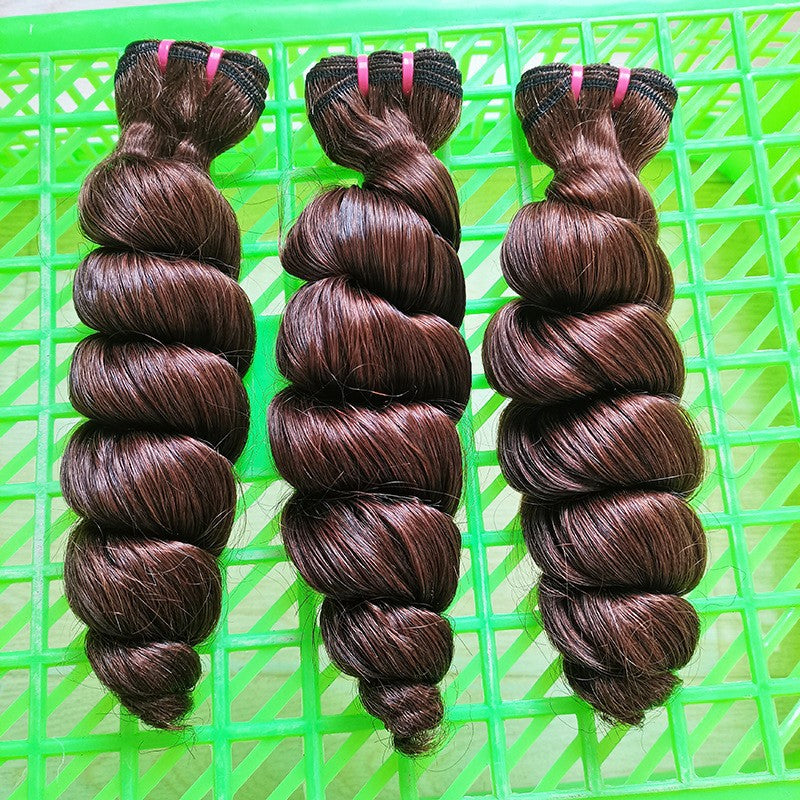Brown Vietnam Raw Hair Loose Wave Double Drawn Hair Bundles
