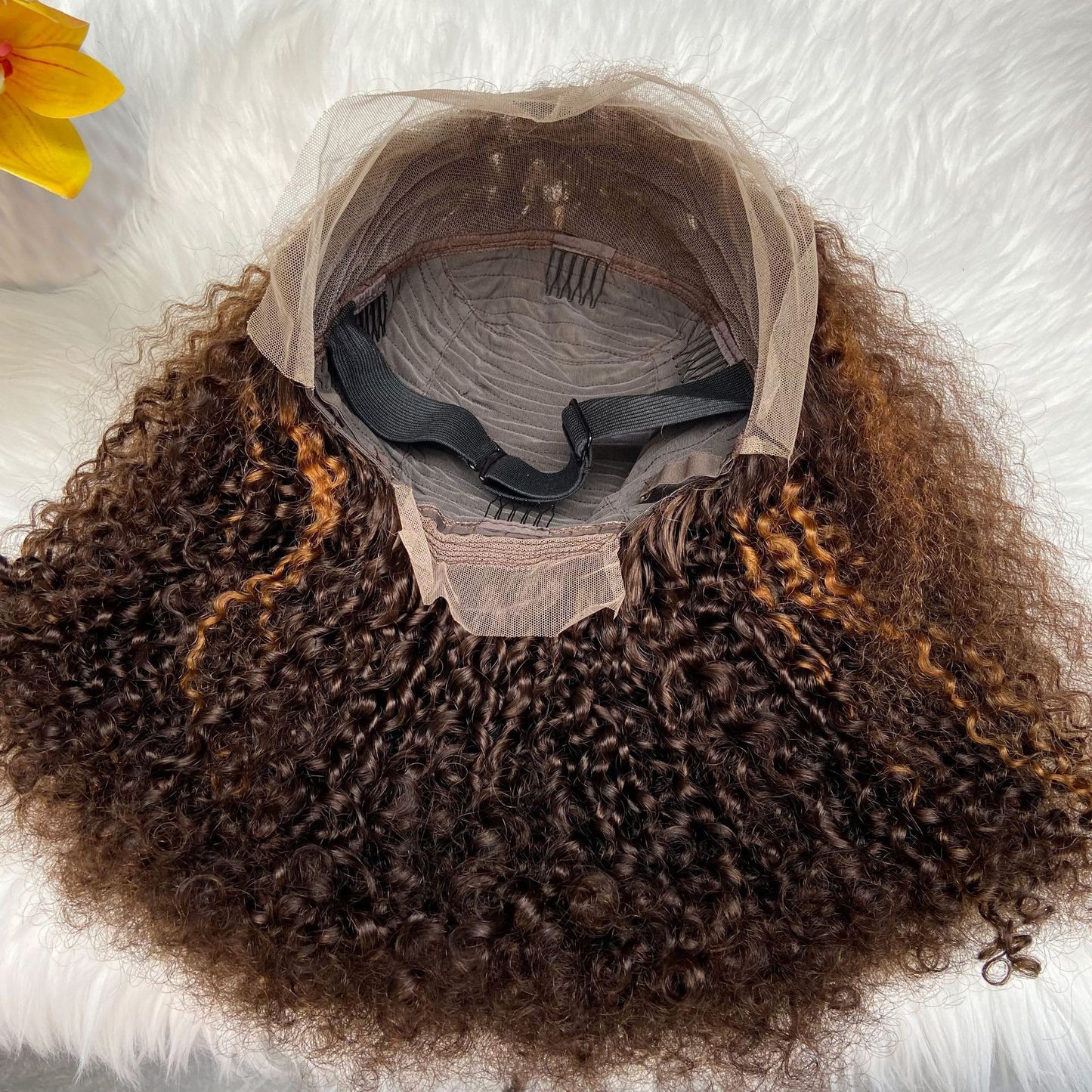 Human Hair Pixie Curly Wigs 250% Real Hair Head Set 13x4 Front Lace Wig