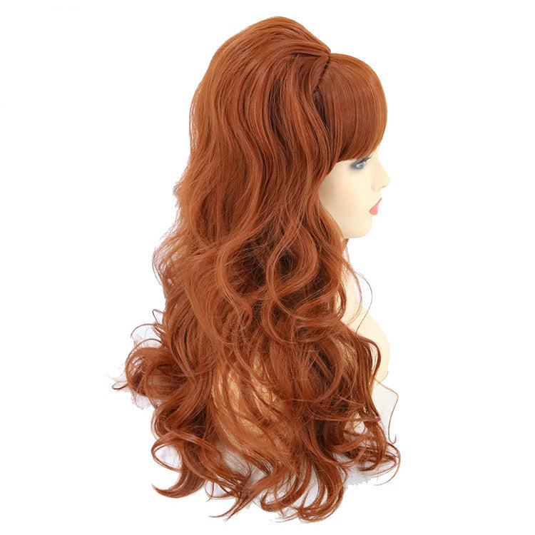 6070s Bouffant High Hat Wig Pegbundy Vintage Long Hair Wig Head