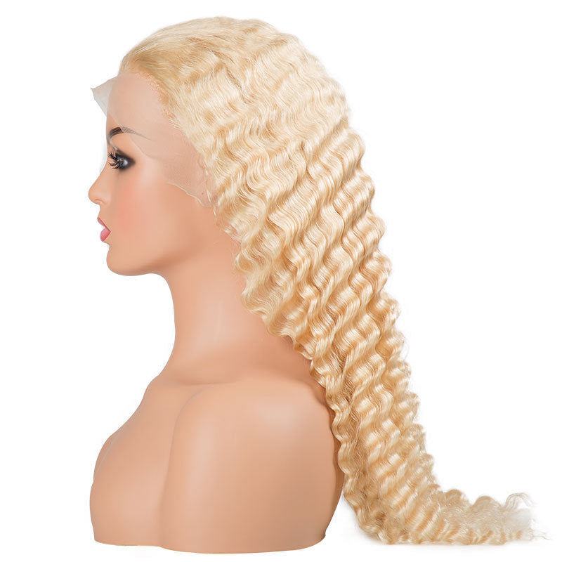 Hot Sale Curly Hair Real Hair Front Lace Small Curls 13*4 Real Hair Head Cover Wig