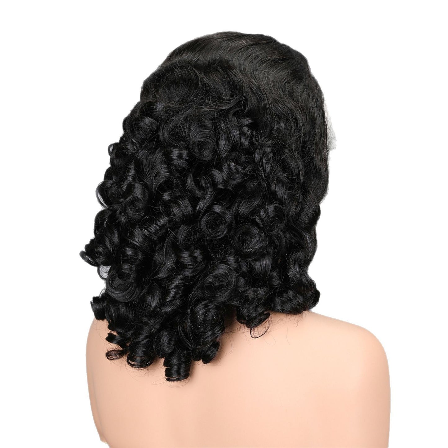 Hot Model Wig 13*4 Front Lace Mixed Human Hair Head Covering Spring Curly