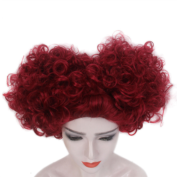 Alice in Wonderland Red Queen Headpiece Halloween Witch Wig