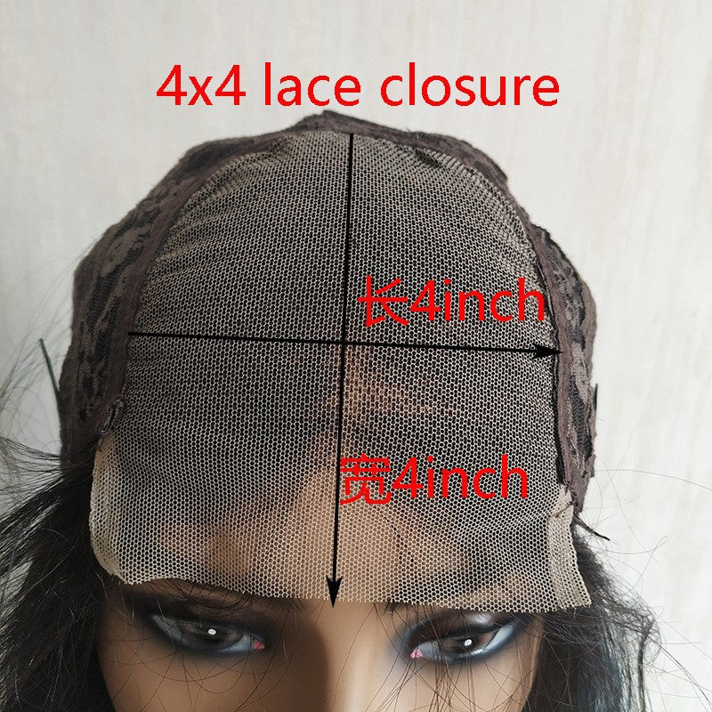 double drawn piano human hair spring curly 4x4 lace wig