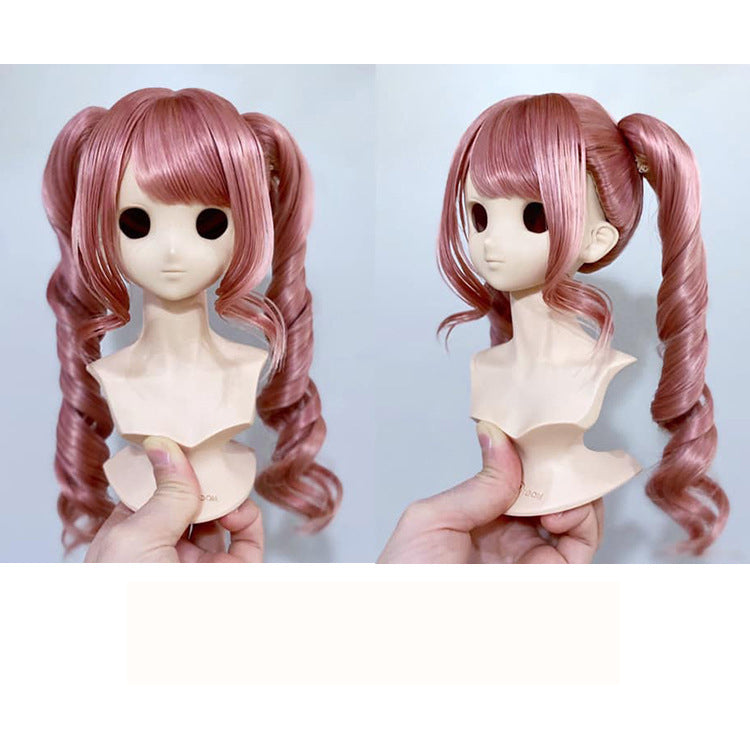 BJD wig double ponytail soft high temperature silk six points three points four points sewing double ponytail sd wig bjd doll 3 points