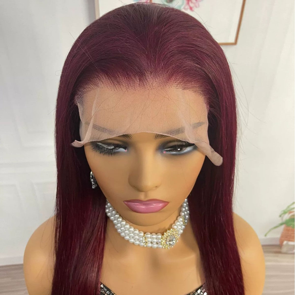 Lace Head Covering LACEWIG 13X4 Straight Real WIG 100% Human Hair