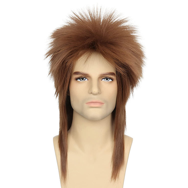 Tina turner wig80s retro fluffy hedgehog head long straight hair men and women cos wig Amazon