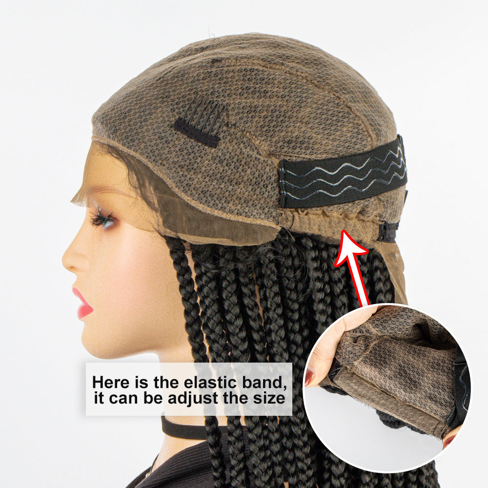 Lace Braid Chemical Fiber Head Covers Full Lace Long Braid Head Covers Wig