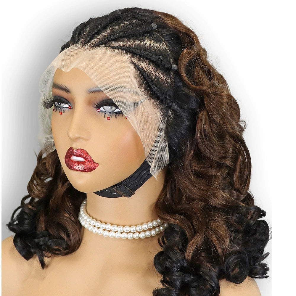 Afro Braid Loose Wig 13*4 Lace 100% Human Hair Wig Curly Hair