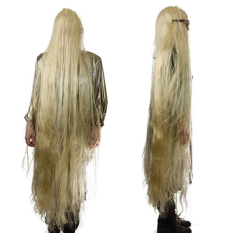 1 Meter Long Special Exaggerated European and American Cos Chemical Fiber Wig Custom Factory Cousin ITT Addams Family
