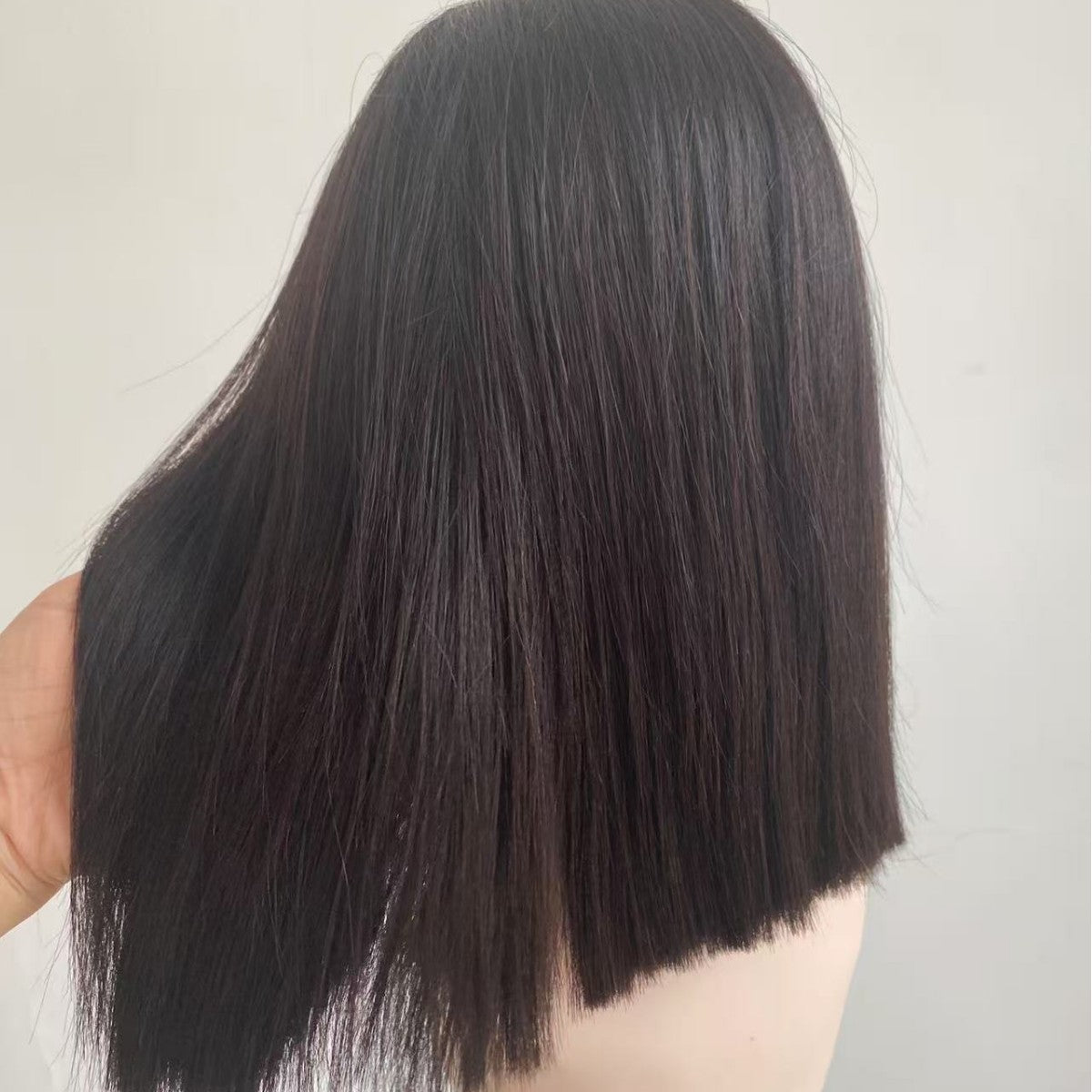 Wigs Real Hair Short Straight Head Front Lace Human Hair Wigs Bone Straight