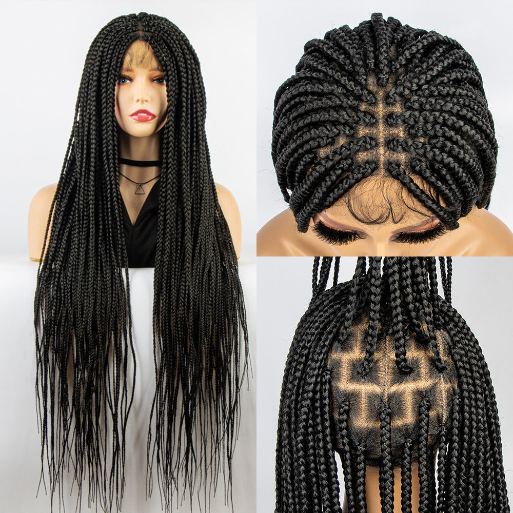 Lace Braid Chemical Fiber Head Covers Full Lace Long Braid Head Covers Wig