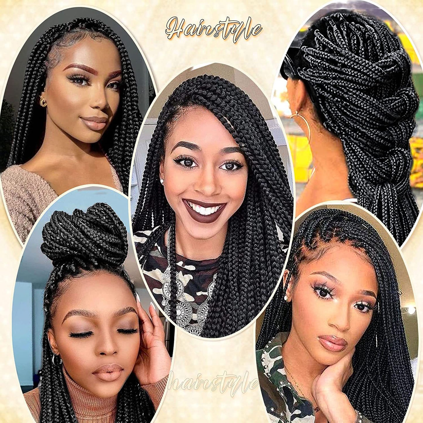 Braid Head Covers Long Straight Hair Hand Hooked Front Lace High Temperature Silk Full Head Covers